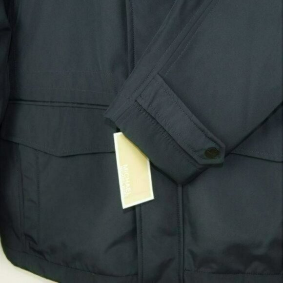 NWT Michael Kors Midweight Nylon Attached Bib Quilted Insulated Jacket Coat - Picture 6 of 6